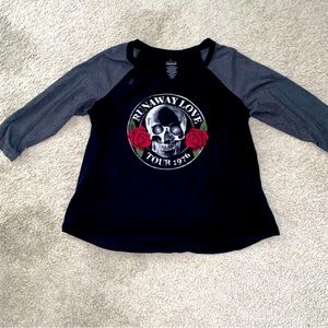 3/4 sleeve rock tee